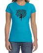 Ladies Yoga Shirt Black Tree Pose Crewneck Tee T-Shirt