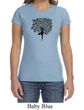 Ladies Yoga Shirt Black Tree Pose Crewneck Tee T-Shirt