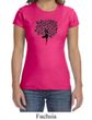 Ladies Yoga Shirt Black Tree Pose Crewneck Tee T-Shirt