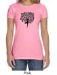 Ladies Yoga Shirt Black Tree Pose Crewneck Tee T-Shirt