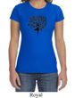 Ladies Yoga Shirt Black Tree Pose Crewneck Tee T-Shirt