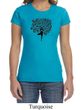 Ladies Yoga Shirt Black Tree Pose Crewneck Tee T-Shirt