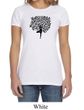 Ladies Yoga Shirt Black Tree Pose Crewneck Tee T-Shirt