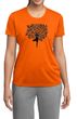 Ladies Yoga Shirt Black Tree Pose Moisture Wicking Tee T-Shirt