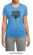 Ladies Yoga Shirt Black Tree Pose Moisture Wicking Tee T-Shirt