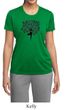 Ladies Yoga Shirt Black Tree Pose Moisture Wicking Tee T-Shirt