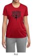 Ladies Yoga Shirt Black Tree Pose Moisture Wicking Tee T-Shirt