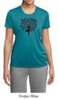 Ladies Yoga Shirt Black Tree Pose Moisture Wicking Tee T-Shirt