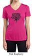 Ladies Yoga Shirt Black Tree Pose Moisture Wicking V-neck Tee T-Shirt