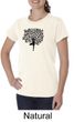 Ladies Yoga Shirt Black Tree Pose Organic Tee T-Shirt