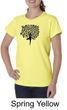 Ladies Yoga Shirt Black Tree Pose Organic Tee T-Shirt