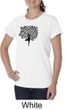 Ladies Yoga Shirt Black Tree Pose Organic Tee T-Shirt