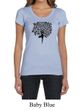 Ladies Yoga Shirt Black Tree Pose Scoop Neck Tee T-Shirt