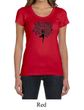 Ladies Yoga Shirt Black Tree Pose Scoop Neck Tee T-Shirt