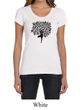 Ladies Yoga Shirt Black Tree Pose Scoop Neck Tee T-Shirt