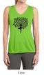 Ladies Yoga Shirt Black Tree Pose Sleeveless Moisture Wicking Tee