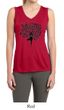 Ladies Yoga Shirt Black Tree Pose Sleeveless Moisture Wicking Tee