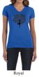 Ladies Yoga Shirt Black Tree Pose V-neck Tee T-Shirt