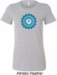 Ladies Yoga Shirt Blue Vishuddha Longer Length Tee T-Shirt