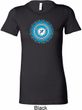 Ladies Yoga Shirt Blue Vishuddha Longer Length Tee T-Shirt
