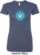 Ladies Yoga Shirt Blue Vishuddha Longer Length Tee T-Shirt