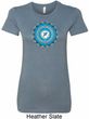 Ladies Yoga Shirt Blue Vishuddha Longer Length Tee T-Shirt