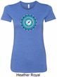 Ladies Yoga Shirt Blue Vishuddha Longer Length Tee T-Shirt