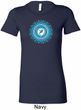Ladies Yoga Shirt Blue Vishuddha Longer Length Tee T-Shirt