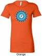 Ladies Yoga Shirt Blue Vishuddha Longer Length Tee T-Shirt