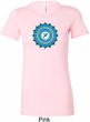 Ladies Yoga Shirt Blue Vishuddha Longer Length Tee T-Shirt