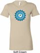 Ladies Yoga Shirt Blue Vishuddha Longer Length Tee T-Shirt
