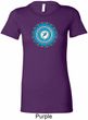 Ladies Yoga Shirt Blue Vishuddha Longer Length Tee T-Shirt