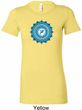 Ladies Yoga Shirt Blue Vishuddha Longer Length Tee T-Shirt