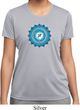 Ladies Yoga Shirt Blue Vishuddha Moisture Wicking Tee T-Shirt