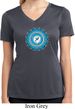 Ladies Yoga Shirt Blue Vishuddha Moisture Wicking V-neck Tee T-Shirt