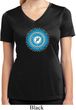 Ladies Yoga Shirt Blue Vishuddha Moisture Wicking V-neck Tee T-Shirt
