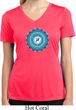 Ladies Yoga Shirt Blue Vishuddha Moisture Wicking V-neck Tee T-Shirt
