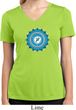 Ladies Yoga Shirt Blue Vishuddha Moisture Wicking V-neck Tee T-Shirt