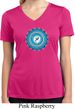 Ladies Yoga Shirt Blue Vishuddha Moisture Wicking V-neck Tee T-Shirt