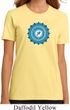 Ladies Yoga Shirt Blue Vishuddha Organic Tee T-Shirt