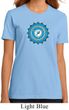 Ladies Yoga Shirt Blue Vishuddha Organic Tee T-Shirt