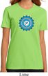 Ladies Yoga Shirt Blue Vishuddha Organic Tee T-Shirt