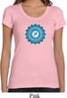 Ladies Yoga Shirt Blue Vishuddha Scoop Neck Tee T-Shirt