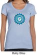 Ladies Yoga Shirt Blue Vishuddha Scoop Neck Tee T-Shirt