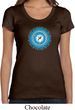 Ladies Yoga Shirt Blue Vishuddha Scoop Neck Tee T-Shirt