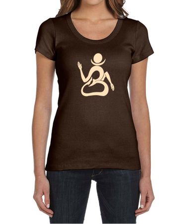 Ladies Yoga Shirt Body OM Scoop Neck Tee T-Shirt