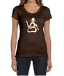 Ladies Yoga Shirt Body OM Scoop Neck Tee T-Shirt