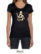 Ladies Yoga Shirt Body OM Scoop Neck Tee T-Shirt