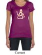 Ladies Yoga Shirt Body OM Scoop Neck Tee T-Shirt