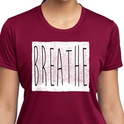 Ladies Yoga Shirt Breathe Moisture Wicking Tee T-Shirt